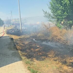 İnegöl’de Tarla Yangını Kontrol Altına Alındı